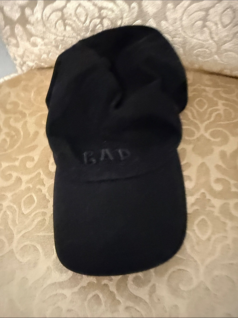 Black Embroidered 'BAD' Baseball Cap